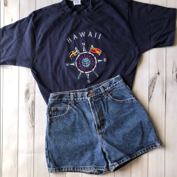 —SOLD— Vintage High Rise Denim Shorts - Picture 4 of 4